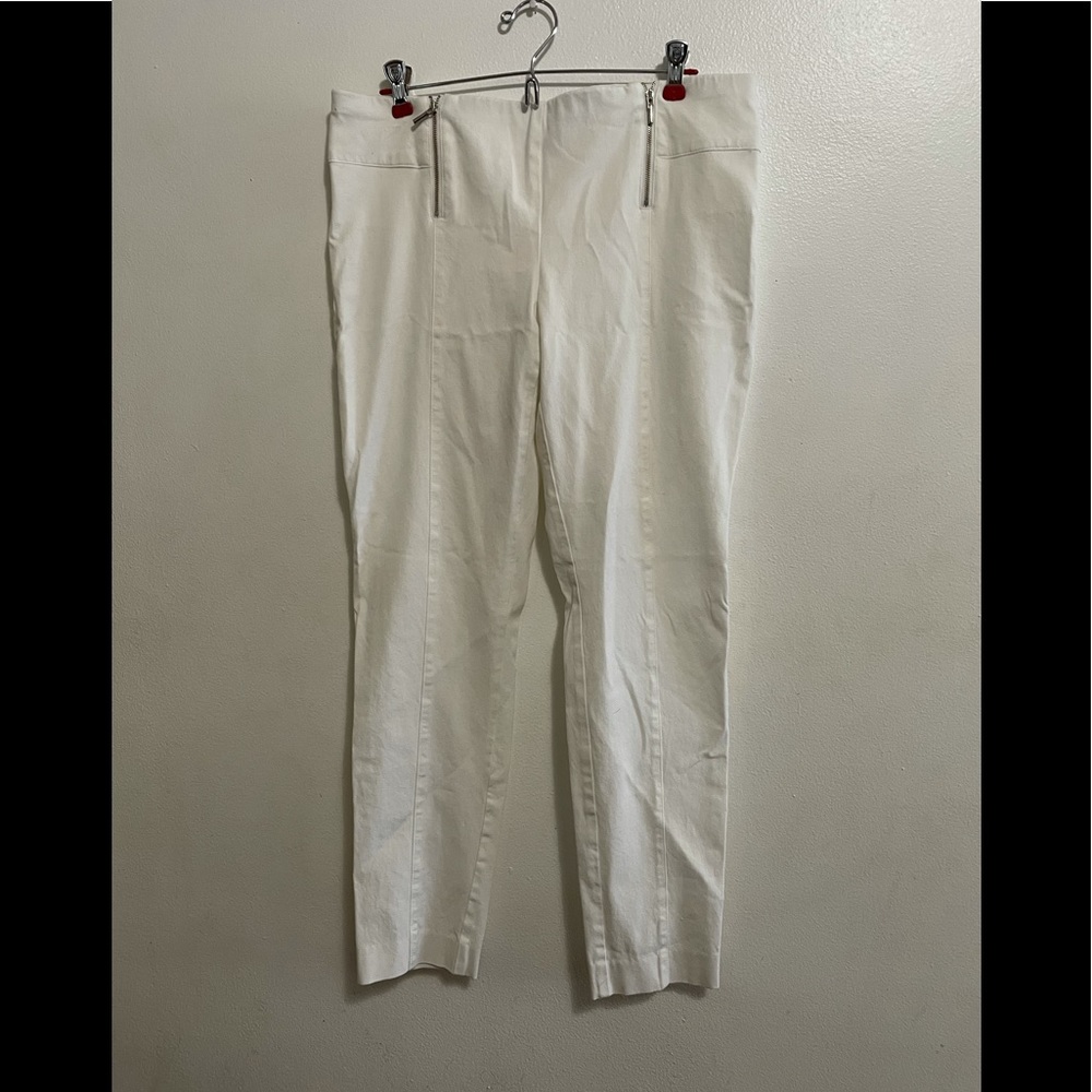 Alfani White Stretch Crop Pants - Size 10